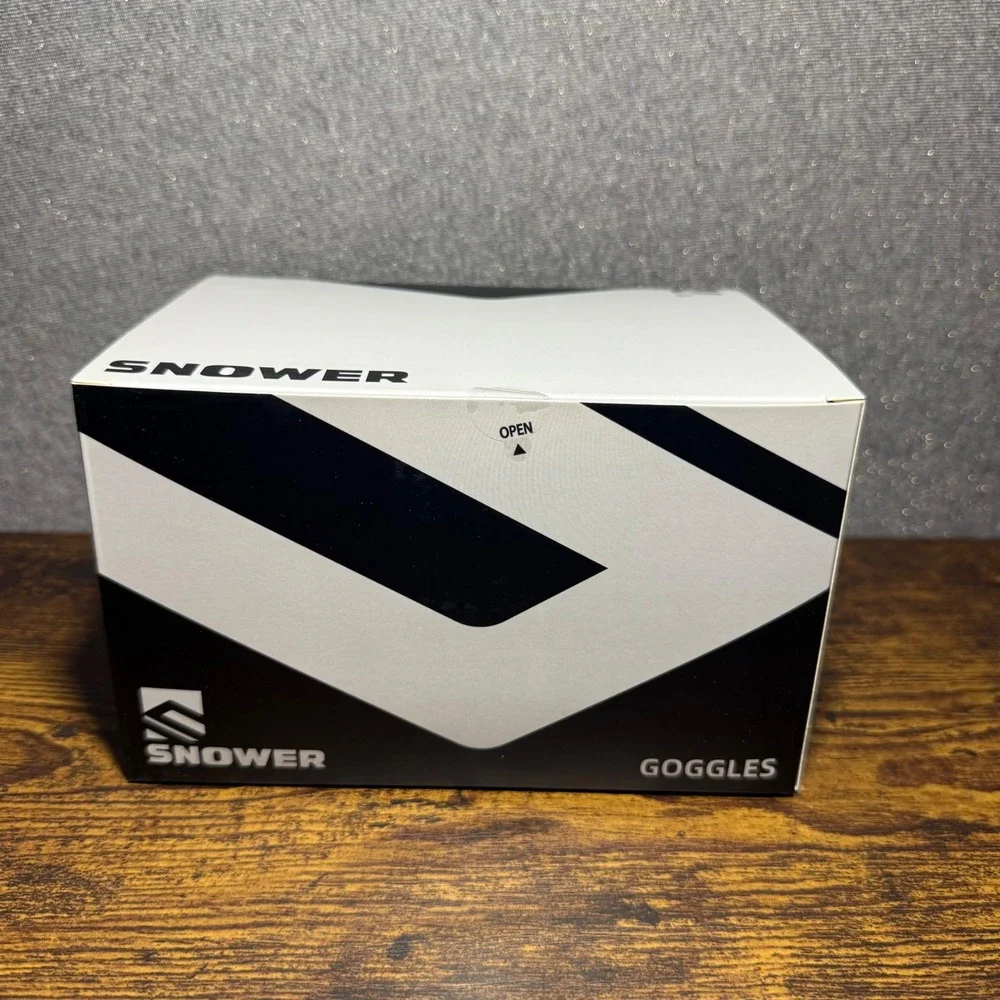 SNOWER Ski Goggles OTG Snowboard Goggles Green Mirror Lens Magnetic UV400 New